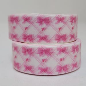 Pink Bow Washi tape, Scrapbooking, 5m length/1.5cm wide, 1 Full roll