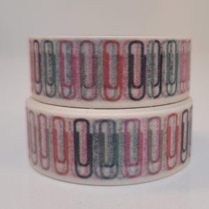 Paper Clip Washi Tape, Scrapbooking, 10 m Länge/15 mm breit, Rolle