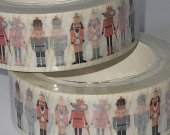 Christmas Nutcracker Washi tape, Scrapbooking, 10m length/15 mm wide, 1 Full roll