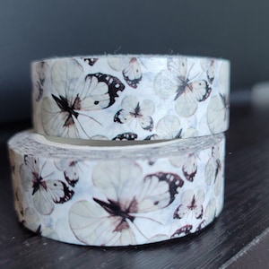 Butterfly Washi tape, Scrapbooking, 10m length/15 mm wide, 1 Full roll