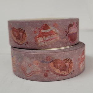 Dessert Washi tape, Scrapbooking, 10m length/15 mm wide, 1 Full roll