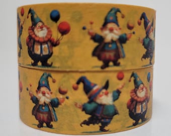 Cinta washi con temática de circo, para scrapbooking, 2 m de largo/15 mm de ancho, 1 rollo completo.