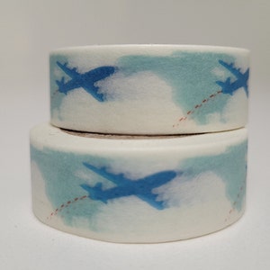 Washi-tape voor vliegtuigen, plakboek, 10 m lang/15 mm breed, volledige rol