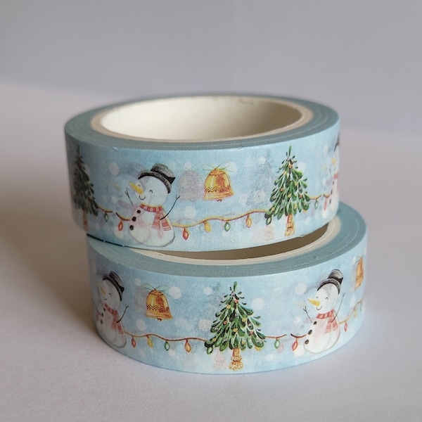 Christmas Washi tape, Scrapbooking, 10m length/15 mm wide, Full roll