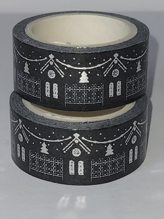 Silver Holiday Washi Tape, Scrapbooking, 5m Length/15 Mm Wide, 1 Full Roll  