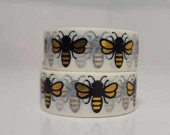 Bienen-Washi-Tape, Scrapbooking, 3 m Länge/15 mm breit, volle Rolle