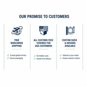 The image is a graphic representation of a company's promise to customers, highlighting their commitment to providing a wide range of services and products.