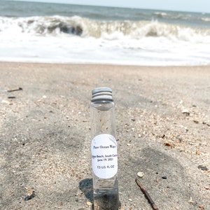 Pure Ocean Water, Ocean in Bottle, Atlantic Ocean Water for Cleansing Blessing and Rituals, Alter Decor, 30 ML