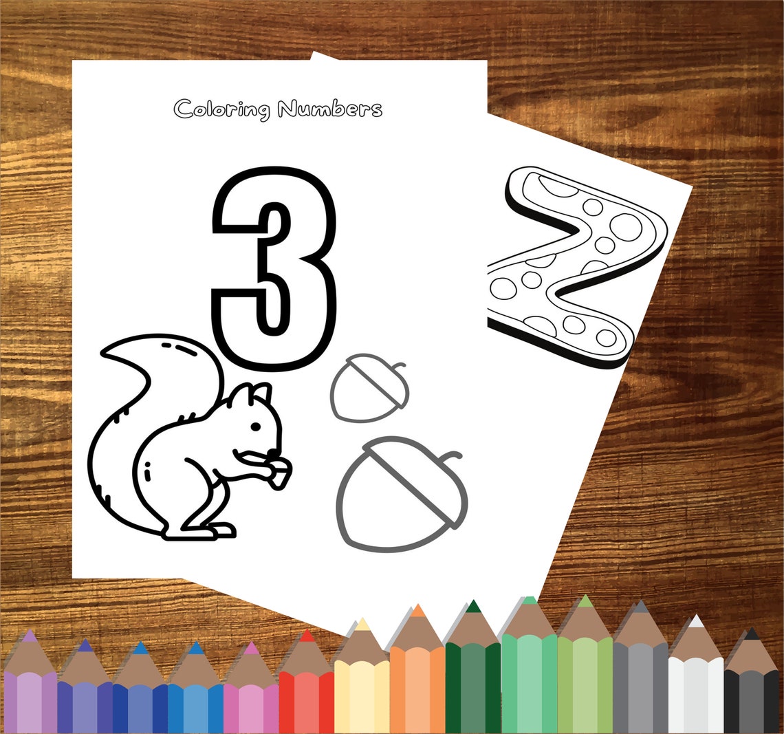 PDF coloring book 3 6 years Learning with colors | Etsy