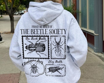 Stag Beetle Hoodie Bugs Hoodie Insect Hoodie Bug Lover Hoodie Entomology Hoodie Goblincore Hoodie Bug Lover Gift Distracted by Bugs Hoodie