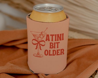 A Tini Bit Older Can Cooler 21st Birthday Party Can Coolers 30th Birthday Decoration Skinny Can Cooler 30th Birthday Favors Martini Birthday