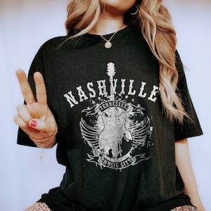 Nashville Shirt Country Music Shirt Cute Western Shirt Country Shirts Boho Western Shirt Cowgirl Shirt Country Tshirt Dress Western Clothing