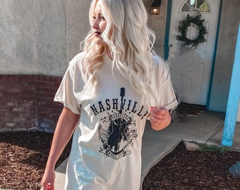 Nashville Shirt Country Music Shirt Cute Western Shirts Guitar Shirt Boho Western Shirt Cowgirl Shirt Country Tee Western Clothing