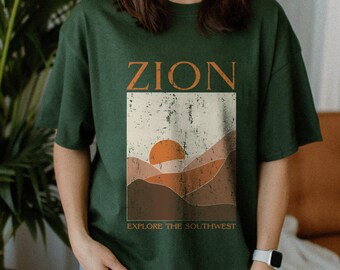 Zion National Park Shirt Zion Sweatshirt Retro National Park Shirt Utah Graphic Tee UT Shirt  Wander More Shirt  Western Graphic Tee