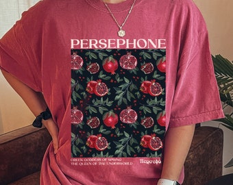Persephone Shirt Light Academia Shirt Poet Shirt Bookish Shirt Greek Mythology Shirt Dark Academia Clothing Pomegranate Shirt Greek Myth Tee
