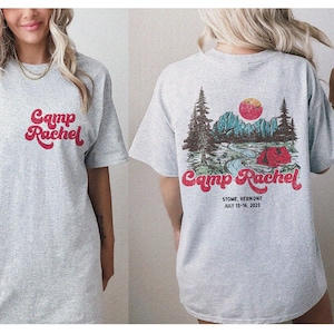 Retro Camp Bachelorette Shirts Custom Bachelorette Party Shirts Camp Bach Shirts Camp Themed Lake Bachelorette Shirts Wild in The Woods Tees
