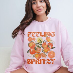 Feeling Spritzy Sweatshirt Retro Spritz Sweatshirt Italy Girls Trip Spritz Bachelorette Sweatshirt Love At First Spritz Luxury Bachelorette image 1