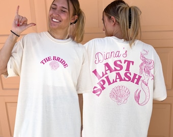 Zeemeermin Bachelorette My Last Splash Bride Shirt Last Toast on The Coast Bachelorette Shirt Haar staart ruilen voor een sluier Shirt Charleston Bach
