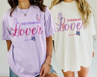 Sie fand ihr Liebhaber-Shirt Liebhaber Bachelorette Shirt Abschiedstour Bachelorette Shirts in ihrer Braut-Ära Shirt Schmetterling Shirt Love Story Shirt