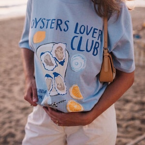 Oysters Lover Club Shirt Oysters Shirt Fisherman Core Oyster Club Shirt Cape Cod Shirt Amalfi Coast Shirt Coastal Aesthetic Shirt Lemon Tee
