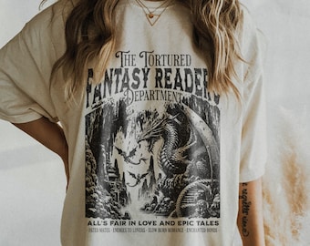 The Tortured Readers Abteilung Shirt Fantasy Leser Shirt Booktok Merch Alls Fair in Love Shirt Buch Liebhaber Geschenk Drachen Leseratte Shirt