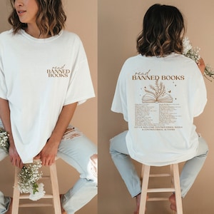 Read Banned Books Shirt Social Justice Shirt Book Lover Gift Dark Academia Shirt Wildflower Reading Shirt Librarian Gift Librarian Shirt