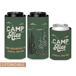 Camp Bachelorette Can Cooler Asheville Bachelorette Gifts Bachelorette Skinny Can Cooler Bachelorette Favors Lake Bachelorette Can Coolers