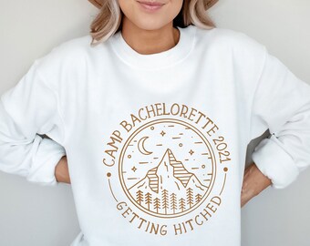 PERSONALIZED Sweatshirt Camp Bachelorette Sweatshirt Mountain Bachelorette Sweatshirt Camp Bride Cabin Bachelorette Camping Bachelorette