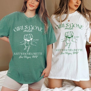 Girls Gone Mild Shirt Spa Bachelorette Shirts Pjs and Prosecco Shirts Girls Night Pjs Spa Day Bach Vino Before Vows Shirt Wine Bachelorette