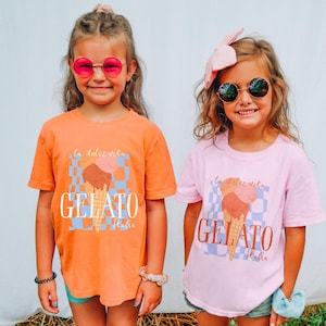 Gelato Kids Shirt La Dolce Vita Toddler Shirt Italian Market Shirt Kids Summer Shirt Portofino Shirt Sweet Treat Shirt Dessert Shirt Youth
