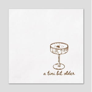 Lite äldre servetter, Dirty Thirty-servett, Espresso Martini-servetter, Cocktailservett, 30-årsdekor, 30-årspresenter i min 30-årsålder bild 4