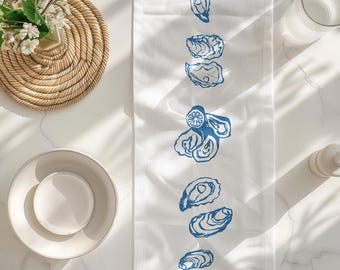 Oyster Table Runner Oyster Wedding Decor Oyster Roast Party Decor Oyster Roast Shower Shuck Yeah Amalfi Coast Wedding Table Runner Coastal