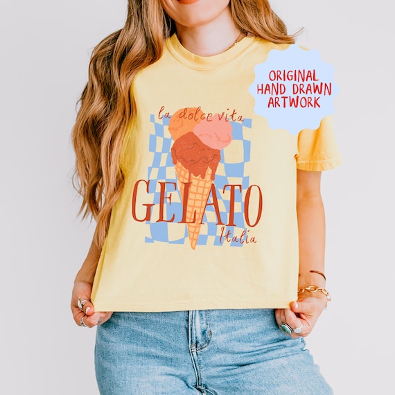 Gelato Shirt La Dolce Vita Shirt Italian Market Shirt Tomato Girl Summer Shirt Portofino Shirt Sweet Treat Shirt Amalfi Coast Dessert Shirt