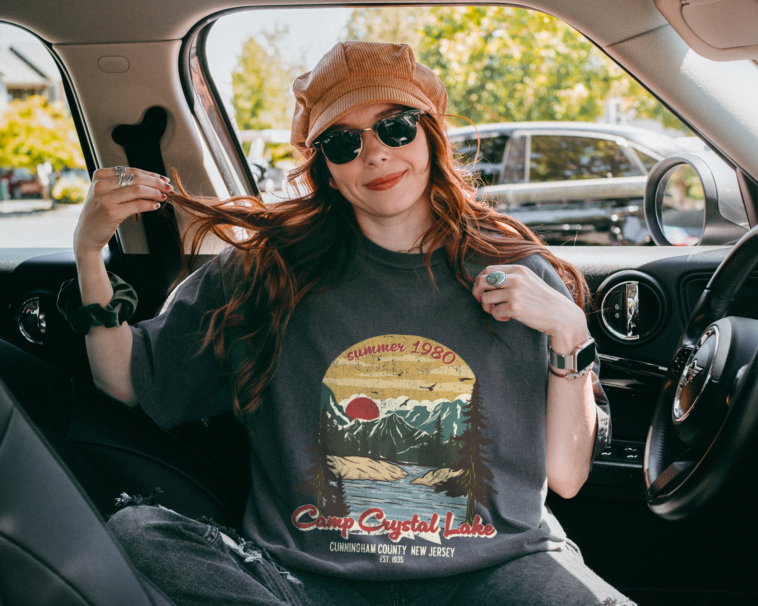 Retro Camp Crystal Lake Shirt Camping Shirt Halloween Shirt 80s
