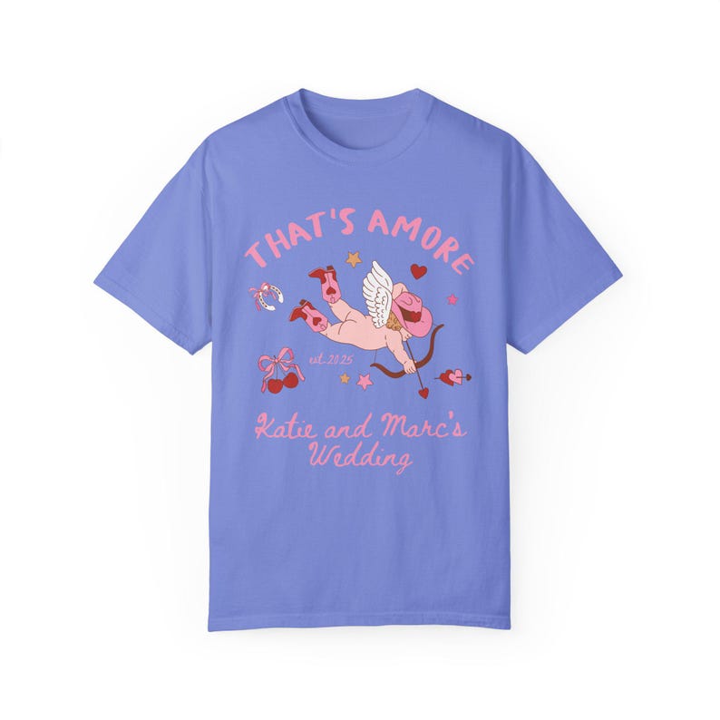 Das ist Amore Shirt Kundenspezifisches Hochzeits-Shirt Hochzeit Tshirt Toss Hochzeit Merch Frisch Mi Geschenke Italienisches Hochzeits-Thema Das ist Amore Theme Shirts Flo Blue