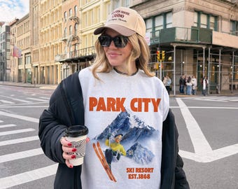 Vintage Park City Sweatshirt Apres Ski Sweatshirt Apres Ski Pullover Ski Pullover Geschenk für Skifahrer Vintage 90er Jahre Ski Sweatshirt