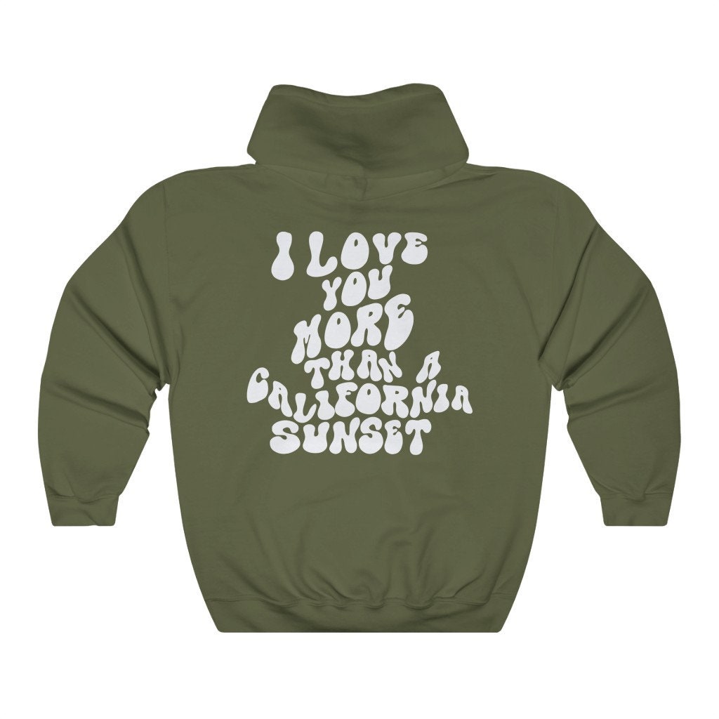 Love You More Than a California Sunset Hoodie Trendy Y2K - Etsy Canada