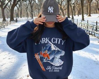 Vintage Park City Sweatshirt Apres Ski Sweatshirt Apres Ski Pullover Ski Pullover Geschenk für Skifahrer Vintage 90er Jahre Ski Sweatshirt