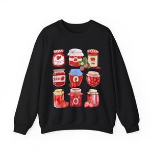 Strawberry Sweater Strawberry Jam Sweatshirt Soft Life Era Sweatshirt Y2K Clothing Tomato Girl Summer Sweatshirt Cottage Core Clothing image 5