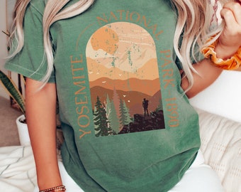 Camiseta Yosemite, Camiseta Parque Nacional, Camiseta Parque Nacional, Camiseta Comfort Colors, Camiseta Vintage Oversized, Camisetas para Viagem de Carro com Amigas
