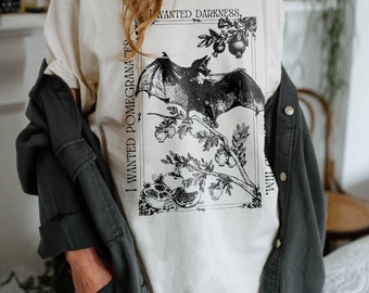 Persephone Shirt Light Academia Shirt Poet Shirt Bookish Shirt Greek Mythology Shirt Dark Academia Clothing Pomegranate Shirt Greek Myth Tee