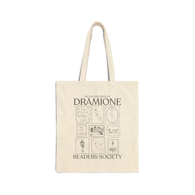 Dramione Tote Bag Dark Academia Tote Bag Book Club Tote Manacled Tote Bag Manacled Merch Morally Grey Tote Bag Dramione Merch Bookish Tote image 4