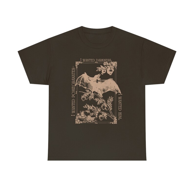 Persephone Shirt Light Academia Shirt Poet Shirt Bookish Shirt Greek Mythology Shirt Dark Academia Clothing Pomegranate Shirt Greek Myth Tee image 5
