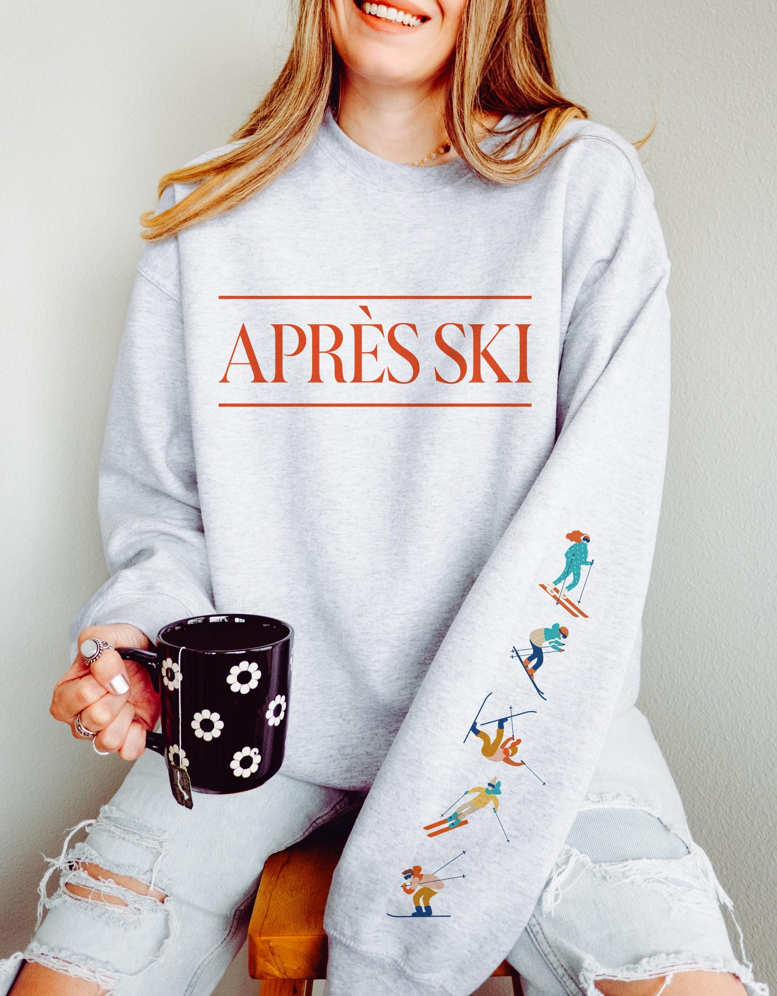 Apres Ski Sweatshirt Apres Ski Club Ski Bachelorette Retro Ski Sweater ...