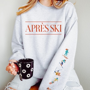 Apres Ski Sweatshirt Apres Ski Club Ski Bachelorette Retro Ski Sweater Apres Ski Sweater Aspen Sweatshirt Ski Themed Gifts Skiing Sweatshirt