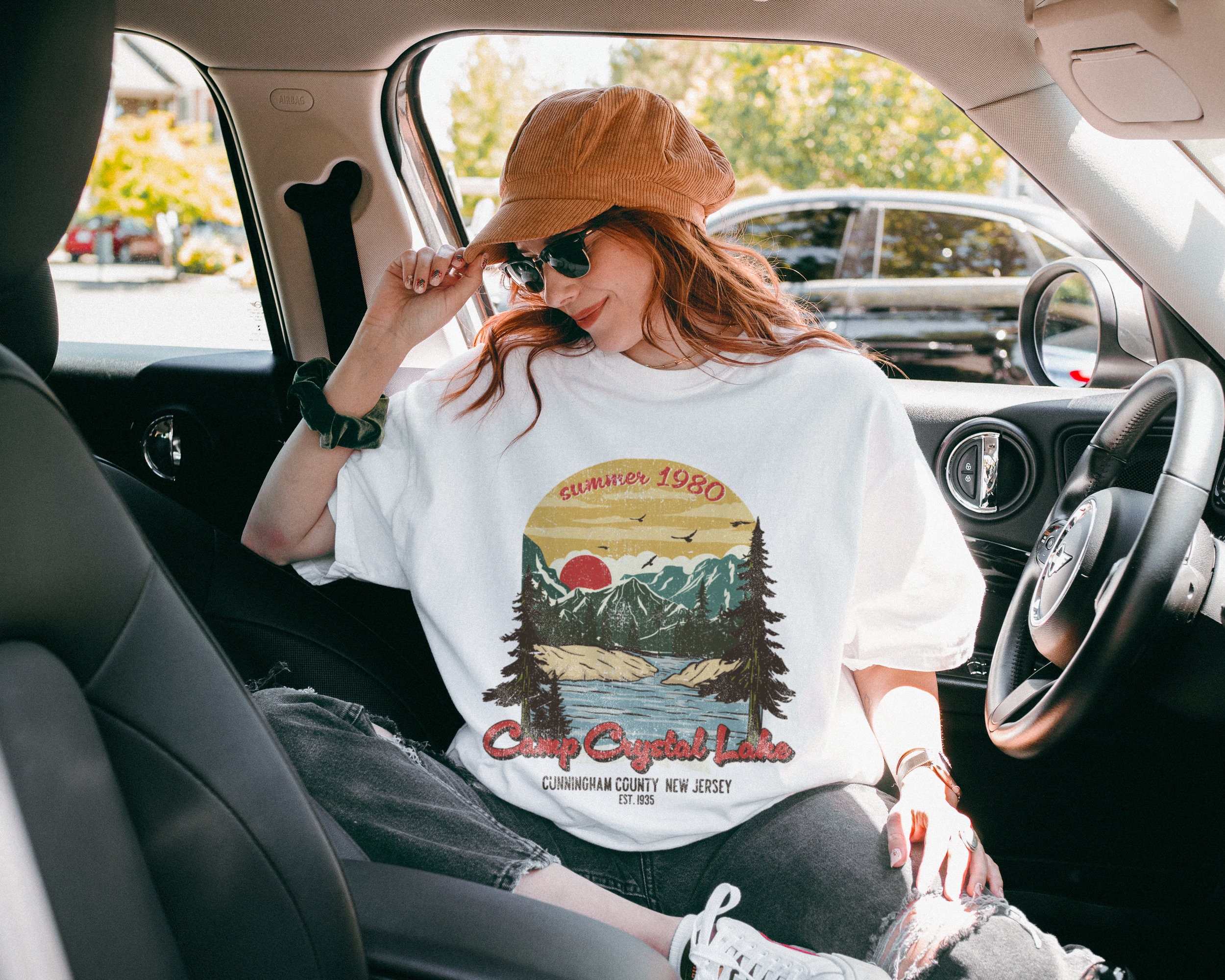 Retro Camp Crystal Lake Shirt Camping Shirt Halloween Shirt 80s
