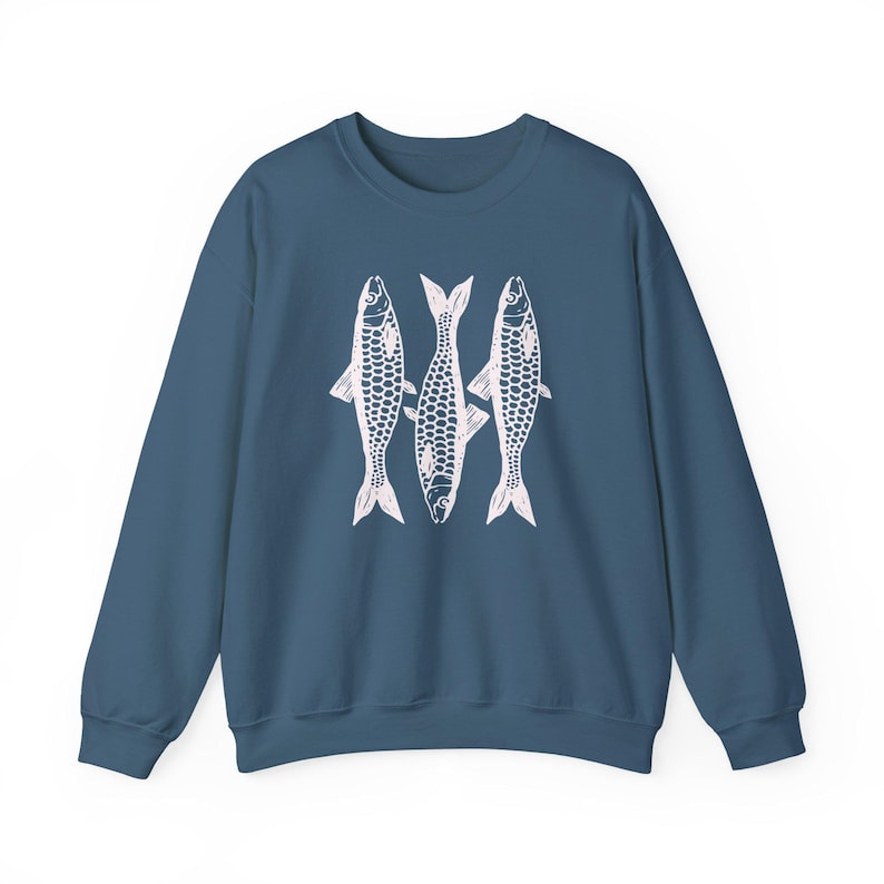 Sardines Sweatshirt Fish Sweatshirt Y2K Clothing Y2K Sweatshirt Fisherman Aesthetic Sardines Sweater Unique Fishing Gifts For Fishermen image 7