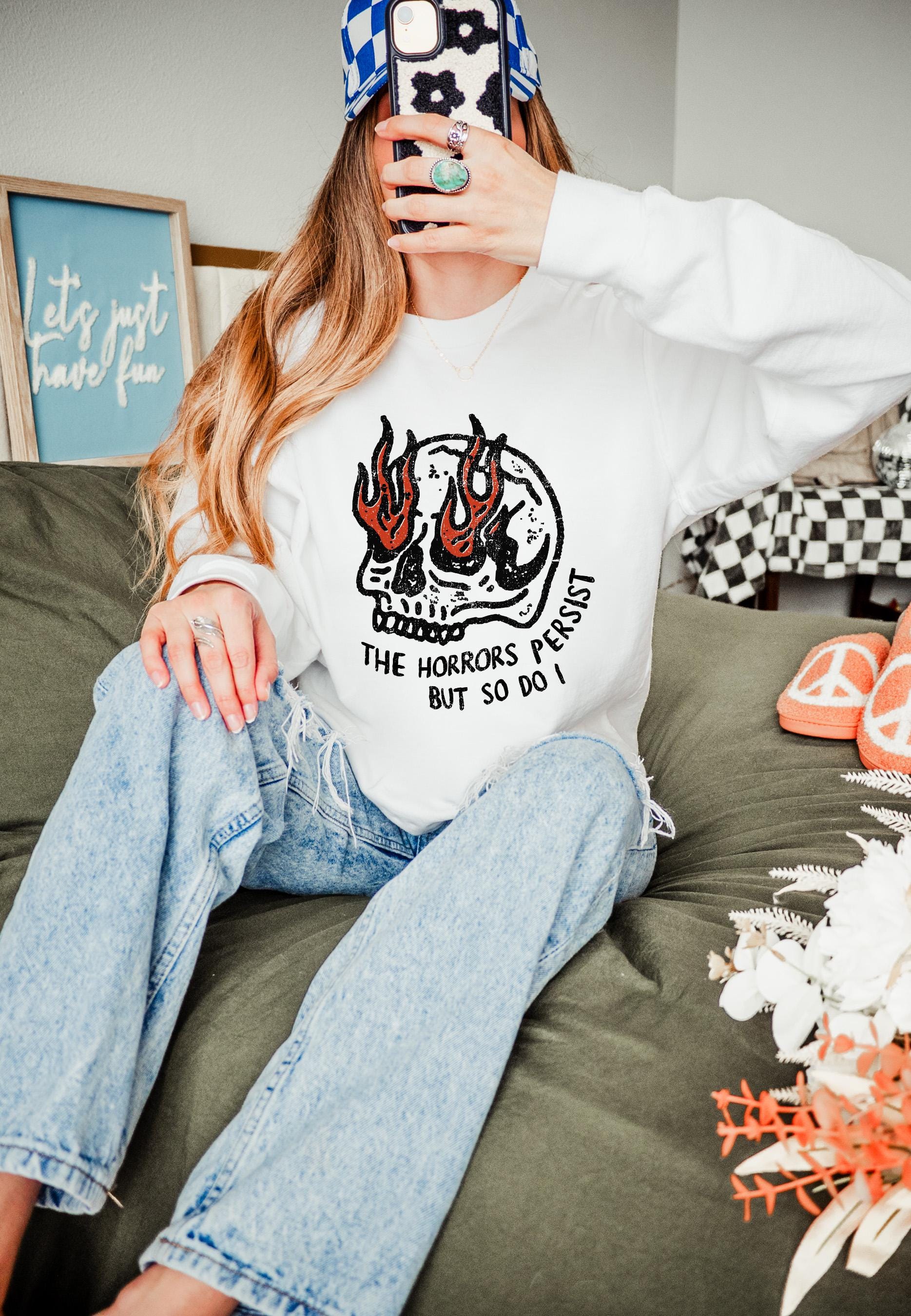 Gli orrori persistono ma lo faccio anch'io Felpa Tutto va bene