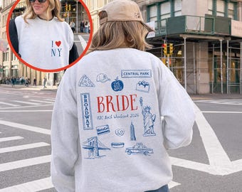 Benutzerdefinierte NYC Bachelorette Sweatshirt New York Bach NYC Bach Reise New York Sweatshirt Braut und die Stadt Pullover New York City Reise Shirts