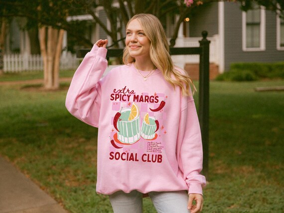 Spicy Margs Sweatshirt Spicy Sweatshirt Margarita Sweatshirt Margarita Social Club Sweater Old Money Aesthetic Margs And Matrimony Tequila